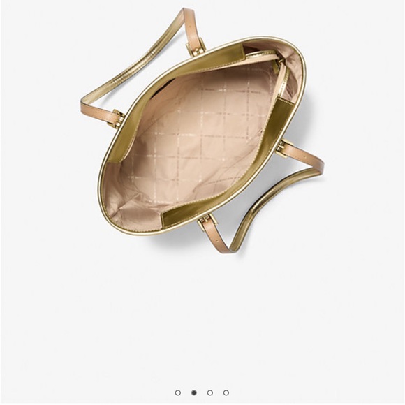 Jet Set Travel Small Metallic Logo Top-Zip Tote Bag NWT - Picture 3 of 5